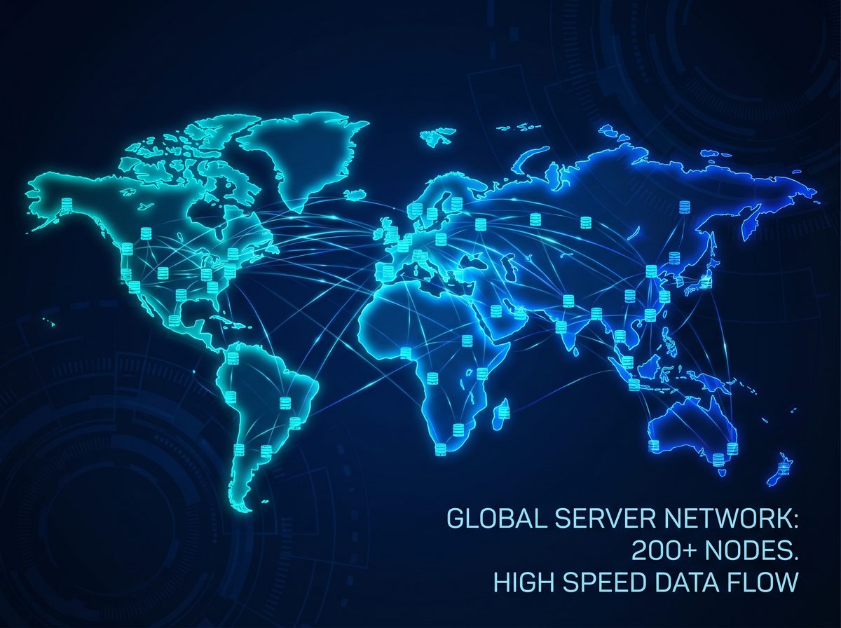 没加速器全球服务器节点分布图